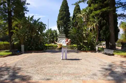 One of the best places to propose in Sicily: Taormina’s public gardens.