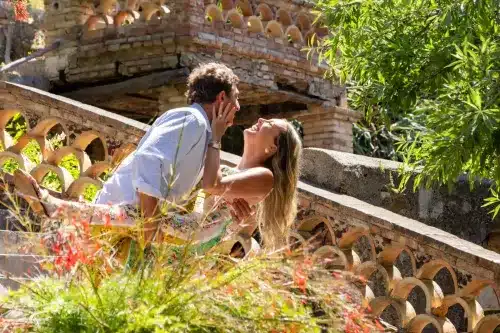 Sicily proposal photographer capturing the hidden moment before she said yes.