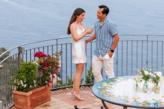 Emotional eye contact between Gabriel and Stephanie after the proposal