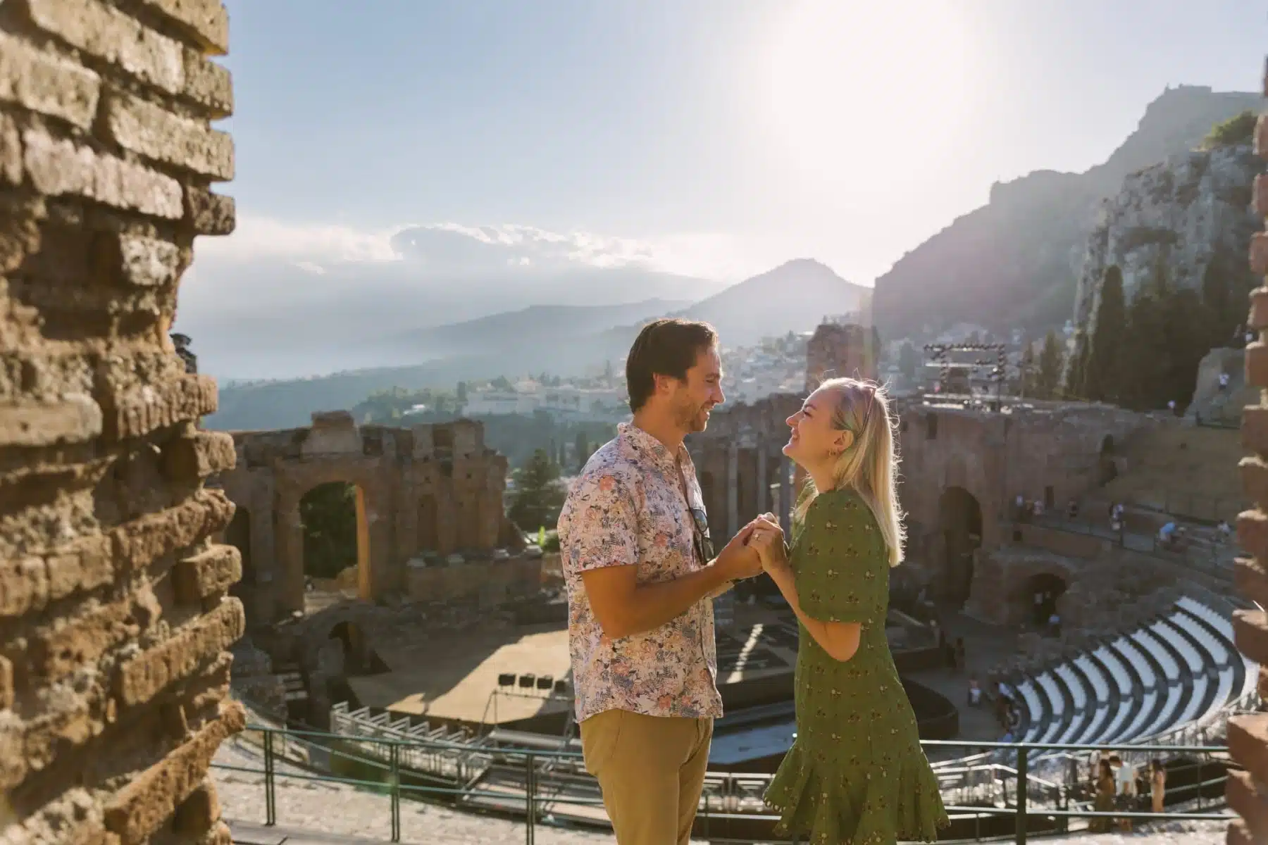 proposta di matrimonio a Taormina con vista Etna